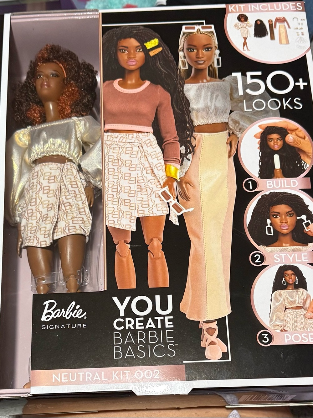 New in Box- Barbie Signature You create Barbie Basics Neutral Kit 002- JJX36